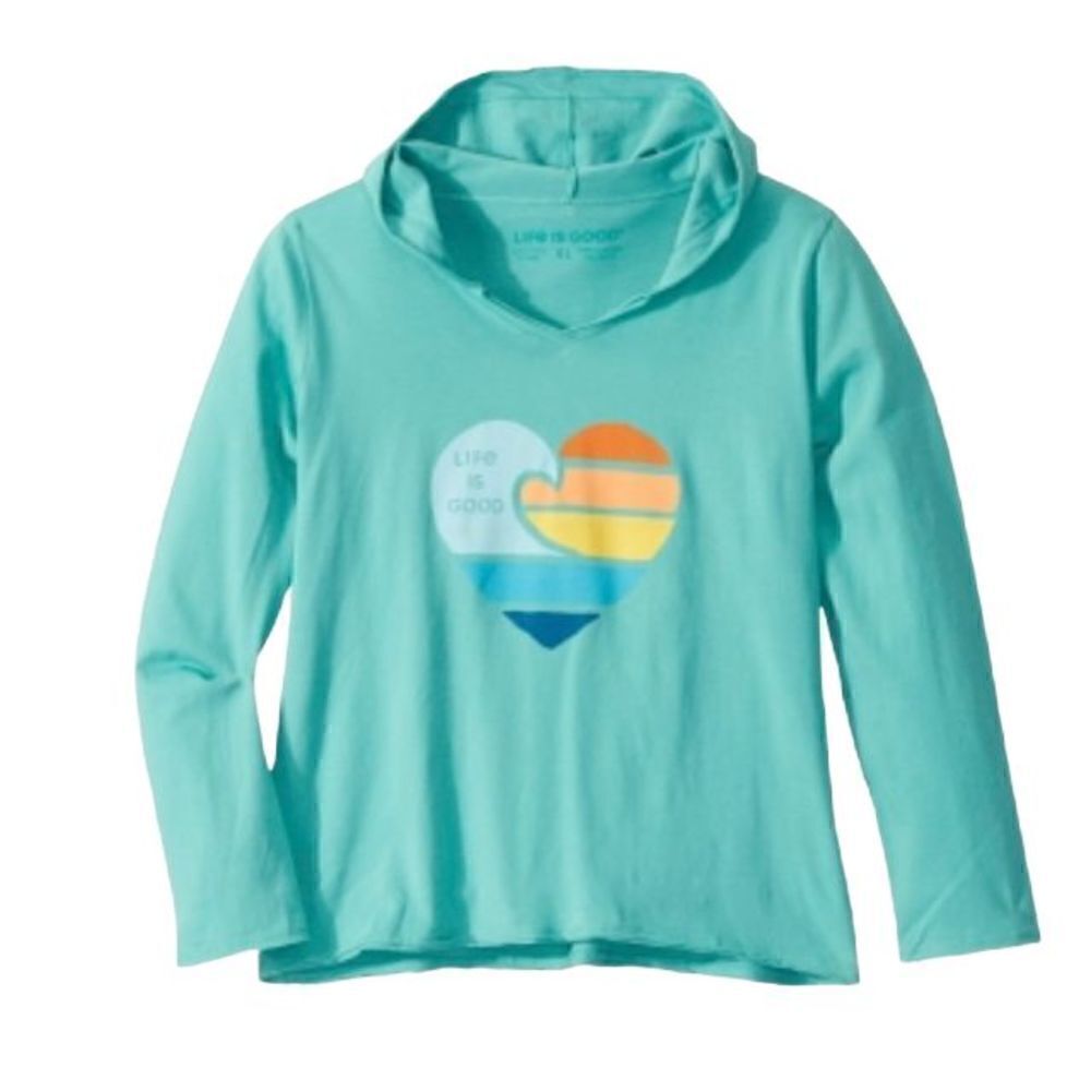 Life is good girls crusher hoodie shirt size extra large